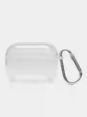 Чехол для Apple AirPods Pro прозрачный силиконовый аирподс с карабином