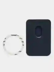 Темно-синий картхолдер с магнитным кольцом MagSafe для айфон iPhone