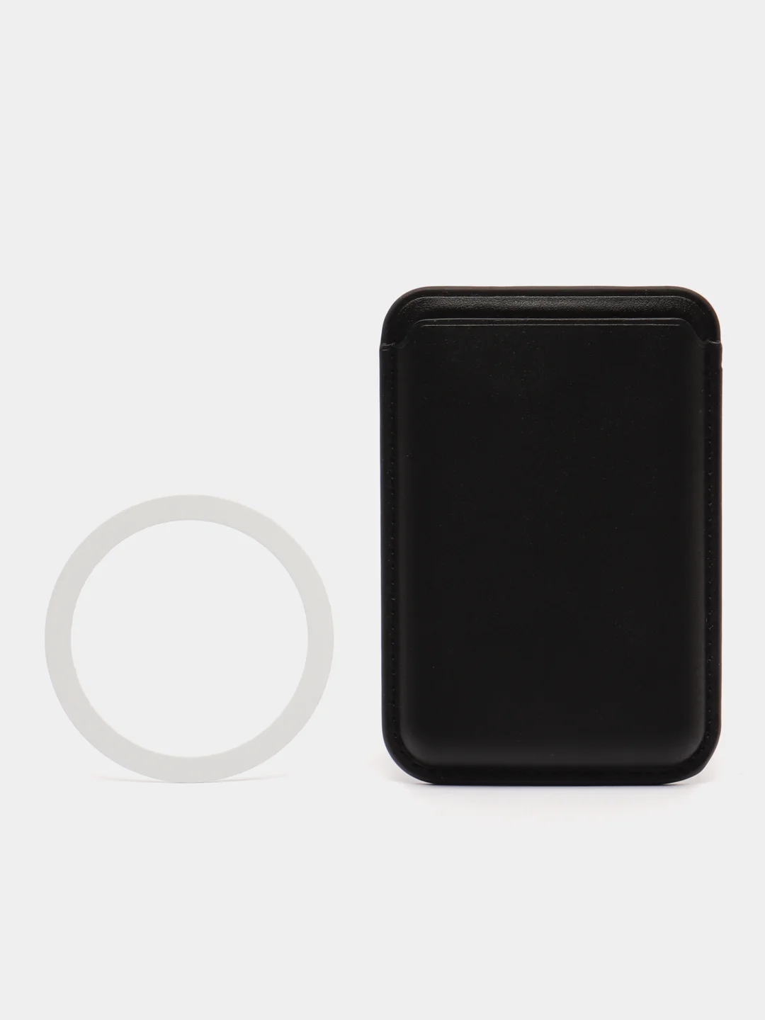Черный картхолдер с магнитным кольцом MagSafe для айфон iPhone