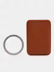 Коричневый картхолдер с магнитным кольцом MagSafe для айфон iPhone