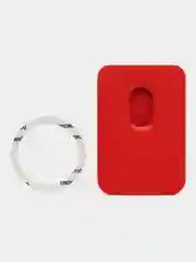 Красный картхолдер с магнитным кольцом MagSafe для айфон iPhone