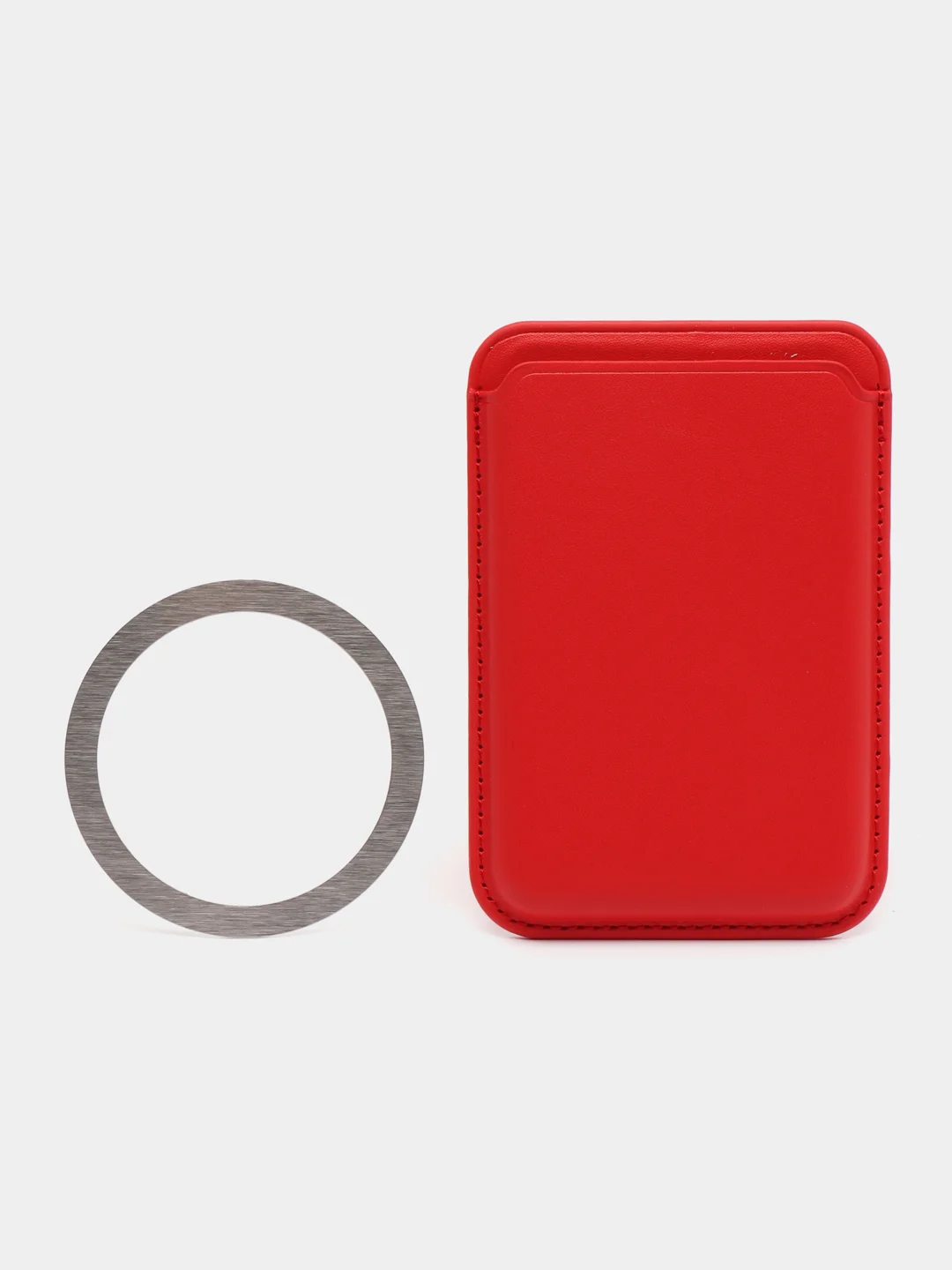 Красный картхолдер с магнитным кольцом MagSafe для айфон iPhone