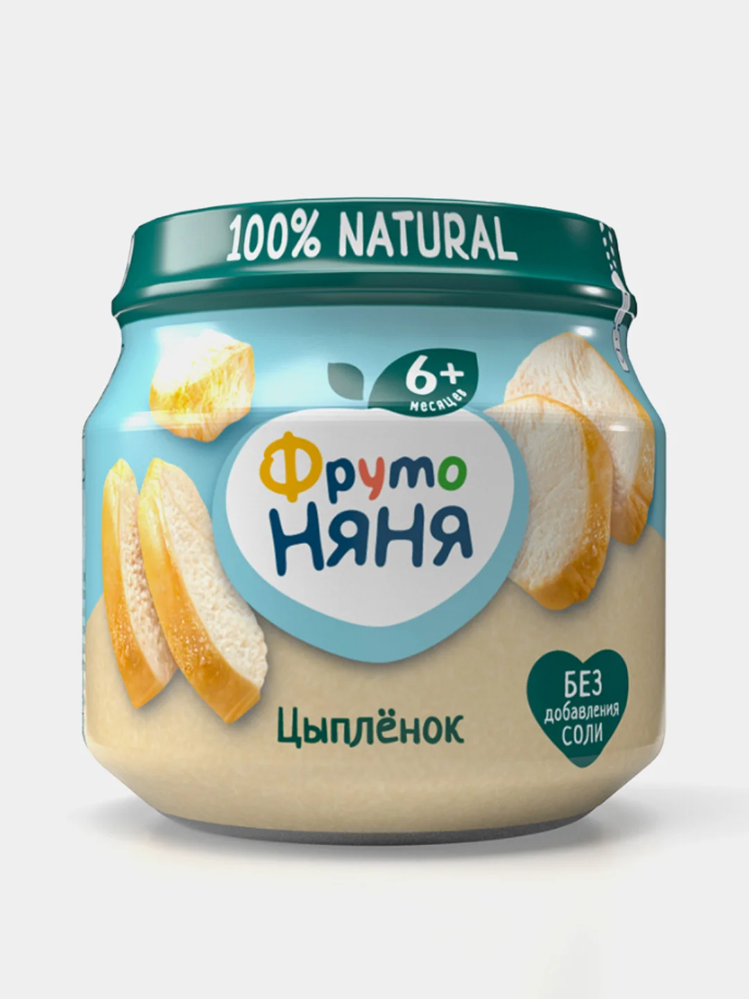 Пюре мясное ФрутоНяня, цыпленок, с 6 месяцев, 6 штук по 80 г