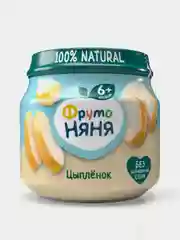 Пюре мясное ФрутоНяня, цыпленок, с 6 месяцев, 6 штук по 80 г