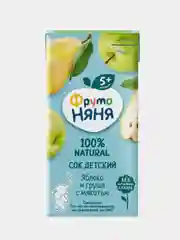 Сок детский ФрутоНяня, из яблок и груш, 0,2 л, упаковка 18 штук