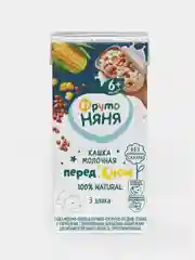 Каша молочная ФрутоНяня, гречневая, кукурузная, рисовая - злаковая, 18 штук по 200 г