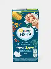 Каша молочная ФрутоНяня, гречневая, кукурузная, рисовая - злаковая, 18 штук по 200 г