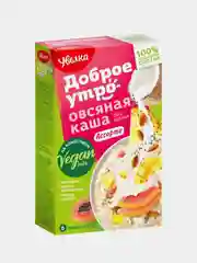 Каша овсяная быстрого приготовления Увелка "Ассорти" на основе кокосового напитка, 6х40 г