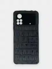 Черный чехол Xiaomi Poco X4 Pro, Сяоми Поко Х4 Про силиконовый, под кожу