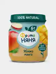 Пюре фруктовое ФрутоНяня, яблоко, манго, с 6 месяцев, 12 штук по 100 г