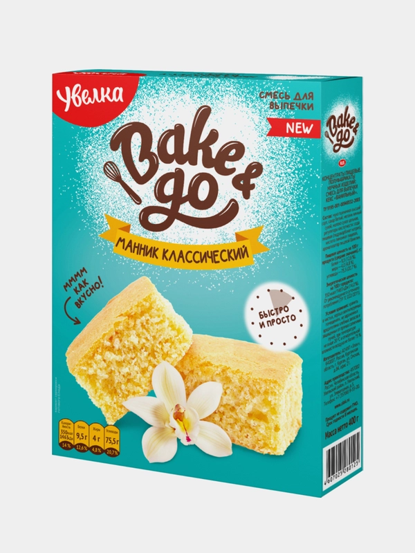 Смесь Bake&Go Увелка "Манник классический", 400 г