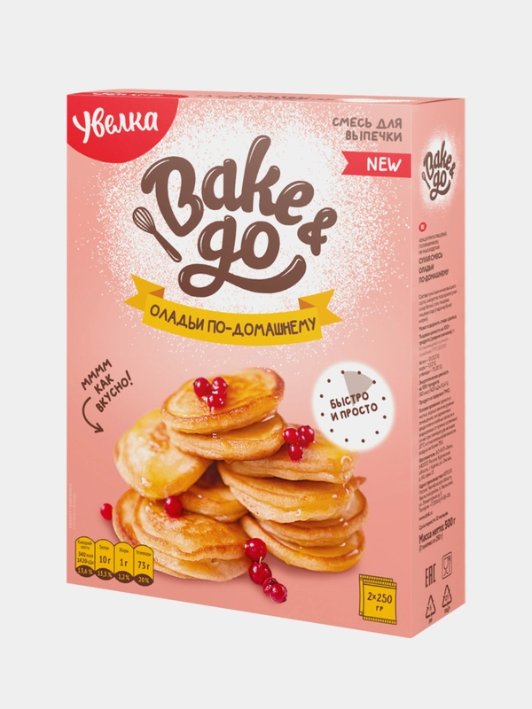 Смесь Bake&Go Увелка "Оладьи по-домашнему", 2шт по 250 г