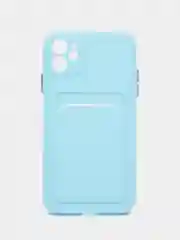 Ледяной чехол iPhone 15, 11 Pro, 14 Max, 13, 12, Xr, Xs, 6, 7, 8 Plus, Se Mini с карманом для карт