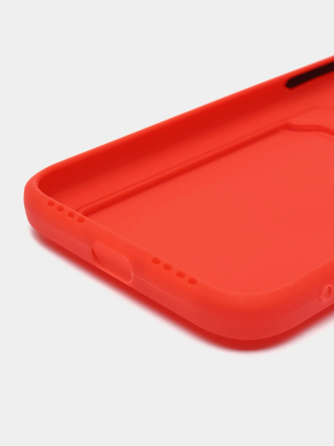 Красный чехол iPhone 15, 11 Pro, 14 Max, 13, 12, Xr, Xs, 6, 7, 8 Plus, Se Mini с карманом для карт