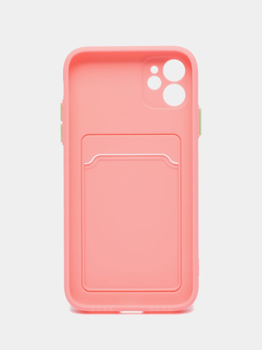 Розовый чехол iPhone 15, 11 Pro, 14 Max, 13, 12, Xr, Xs, 6, 7, 8 Plus, Se Mini с карманом для карт