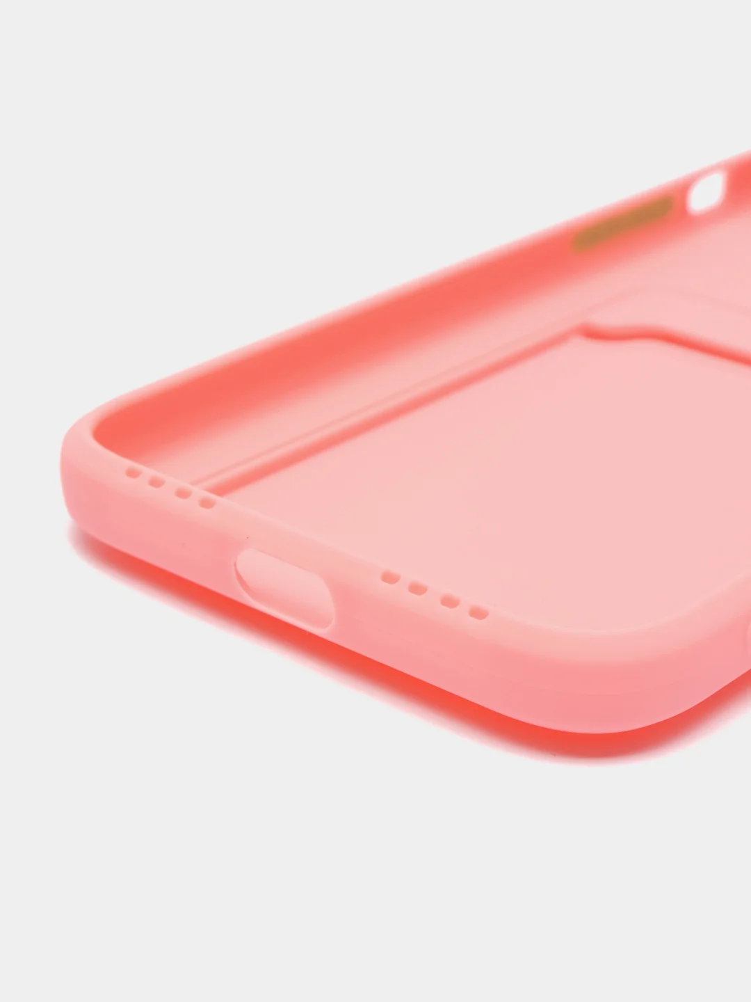 Розовый чехол iPhone 15, 11 Pro, 14 Max, 13, 12, Xr, Xs, 6, 7, 8 Plus, Se Mini с карманом для карт