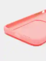 Розовый чехол iPhone 15, 11 Pro, 14 Max, 13, 12, Xr, Xs, 6, 7, 8 Plus, Se Mini с карманом для карт