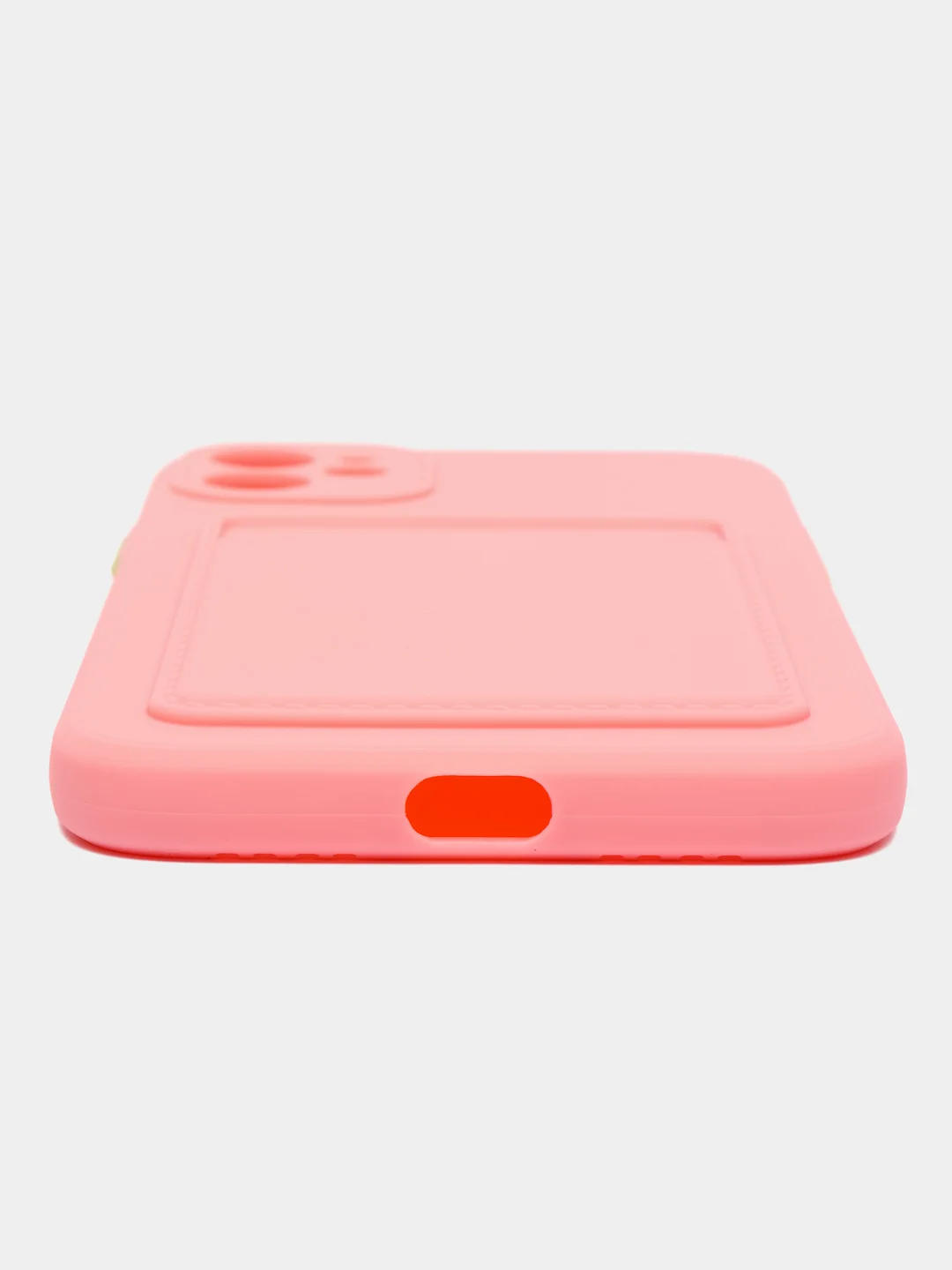 Розовый чехол iPhone 15, 11 Pro, 14 Max, 13, 12, Xr, Xs, 6, 7, 8 Plus, Se Mini с карманом для карт