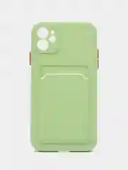 Лайм чехол iPhone 15, 11 Pro, 14 Max, 13, 12, Xr, Xs, 6, 7, 8 Plus, Se Mini с карманом для карт