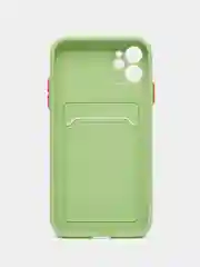 Лайм чехол iPhone 15, 11 Pro, 14 Max, 13, 12, Xr, Xs, 6, 7, 8 Plus, Se Mini с карманом для карт