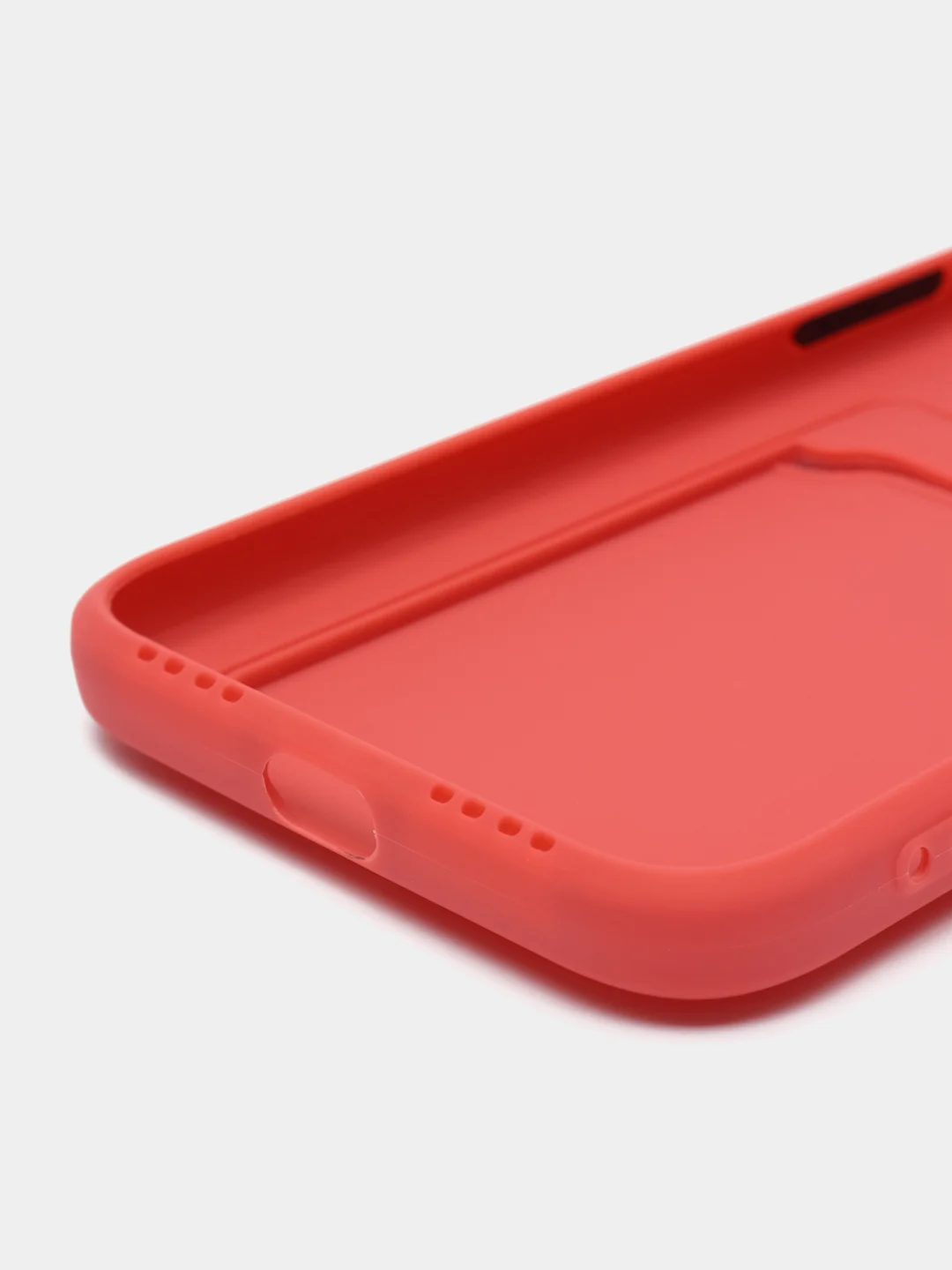 Коралловый чехол iPhone 15, 11 Pro, 14 Max, 13, 12, Xr, Xs, 6, 7, 8 Plus, Se Mini с карманом для карт