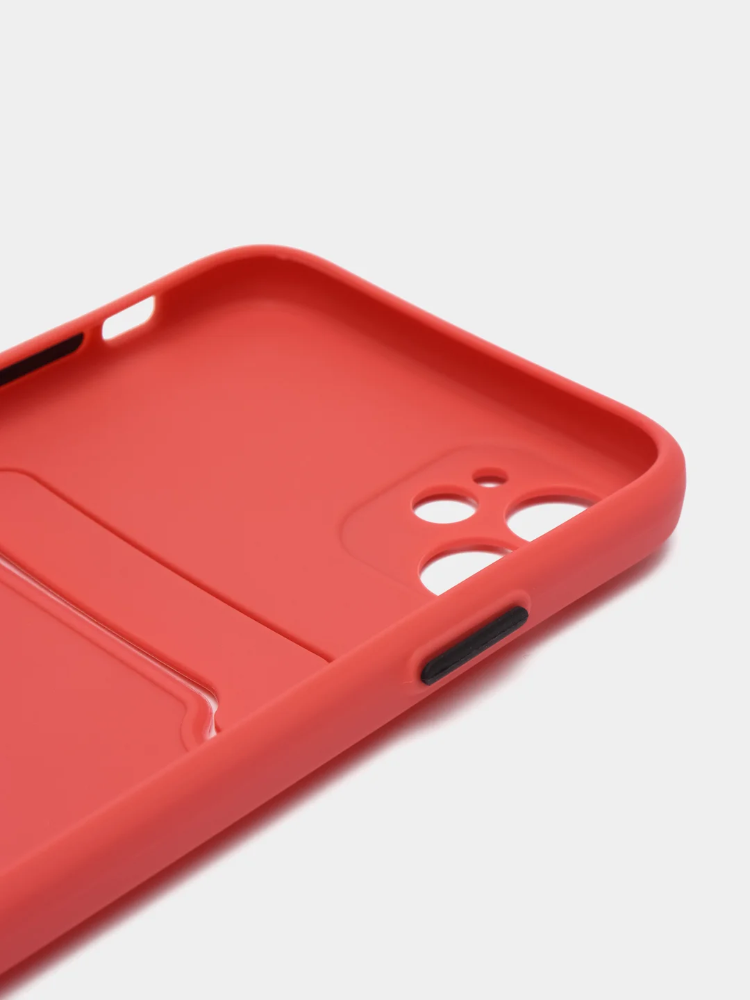Коралловый чехол iPhone 15, 11 Pro, 14 Max, 13, 12, Xr, Xs, 6, 7, 8 Plus, Se Mini с карманом для карт