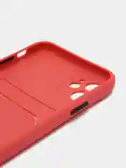Коралловый чехол iPhone 15, 11 Pro, 14 Max, 13, 12, Xr, Xs, 6, 7, 8 Plus, Se Mini с карманом для карт