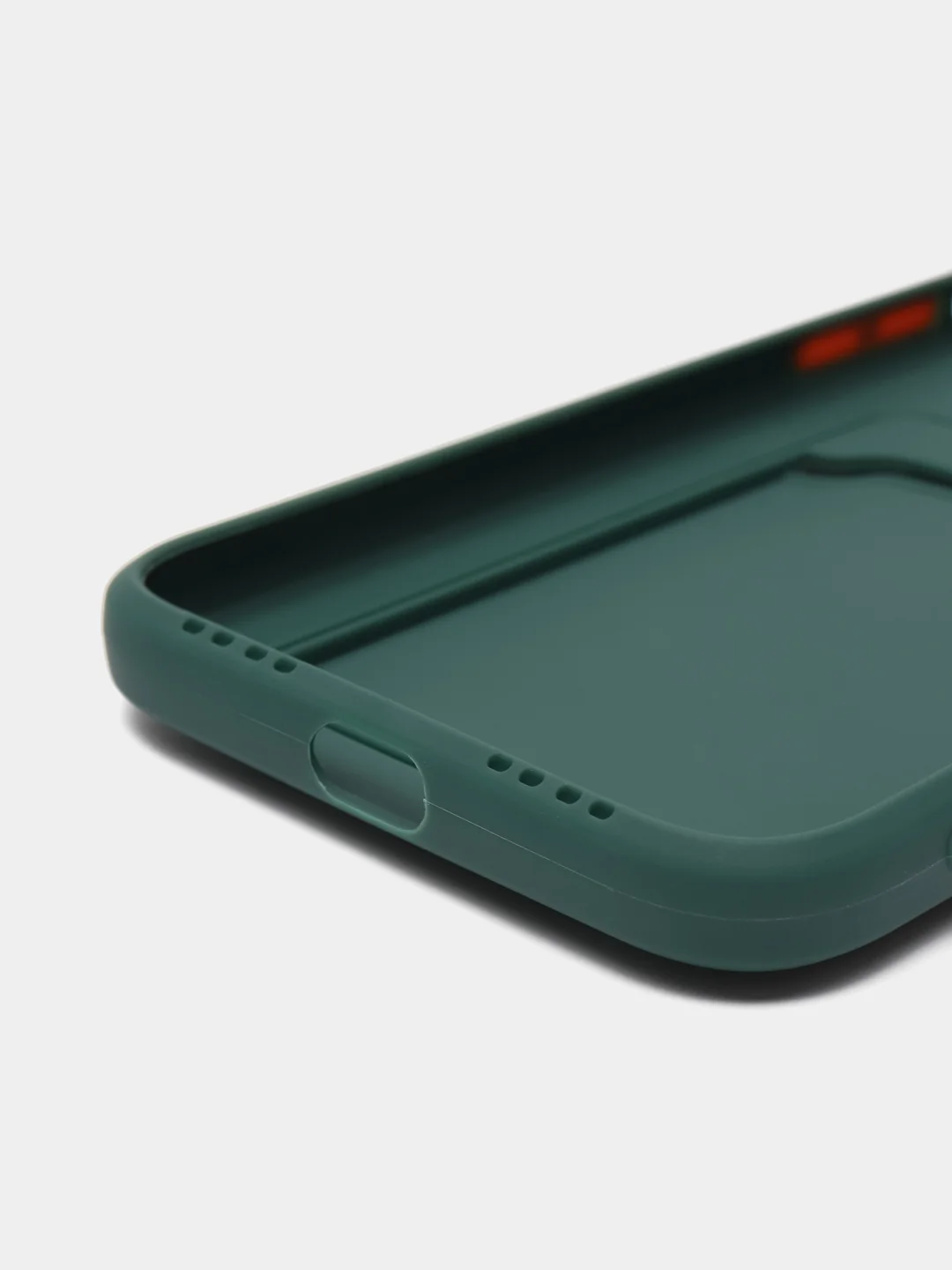 Зеленый чехол iPhone 15, 11 Pro, 14 Max, 13, 12, Xr, Xs, 6, 7, 8 Plus, Se Mini с карманом для карт