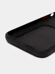 Черный чехол iPhone 15, 11 Pro, 14 Max, 13, 12, Xr, Xs, 6, 7, 8 Plus, Se Mini с карманом для карт