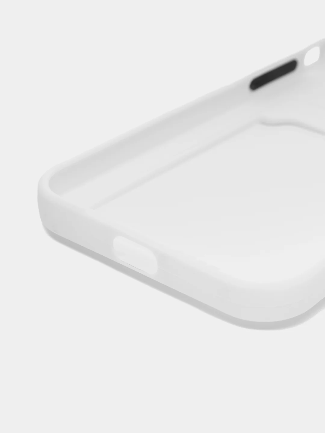 Белый чехол iPhone 15, 11 Pro, 14 Max, 13, 12, Xr, Xs, 6, 7, 8 Plus, Se Mini с карманом для карт