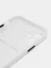 Белый чехол iPhone 15, 11 Pro, 14 Max, 13, 12, Xr, Xs, 6, 7, 8 Plus, Se Mini с карманом для карт