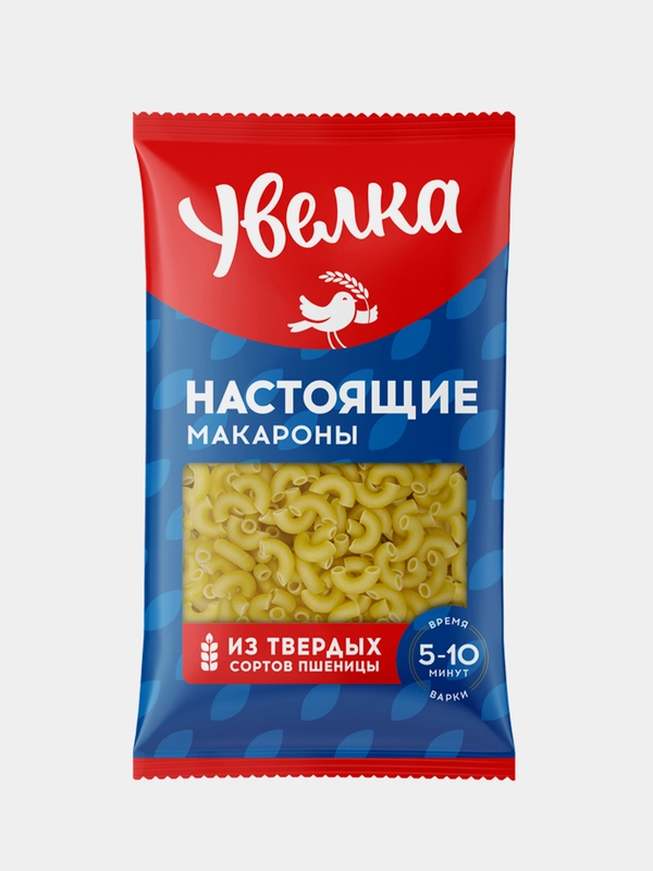 Макароны Увелка "Рожки", гладкие, 450 г