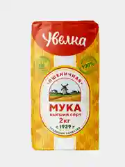 Мука пшеничная Увелка, высший сорт, 2 кг