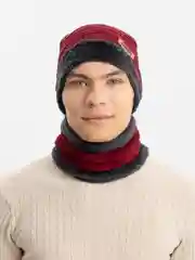 Багровый шапка демисезонная, снуд в комплекте