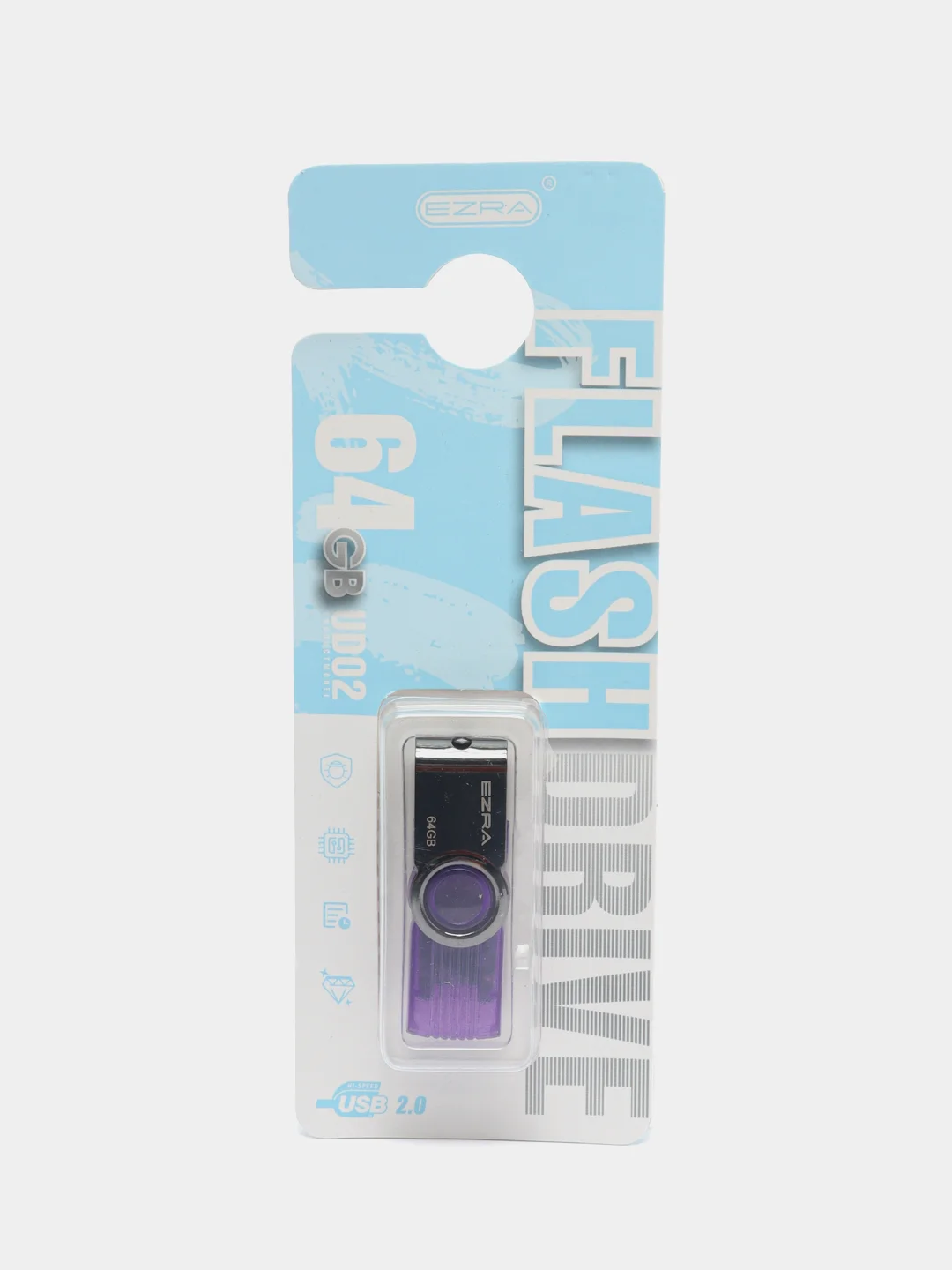 Фиолетовый флешка / флэшка / USB накопитель EZRA UD02 64Gb