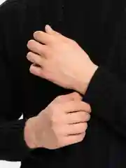 Черный свитер унисекс, узор ёлочка