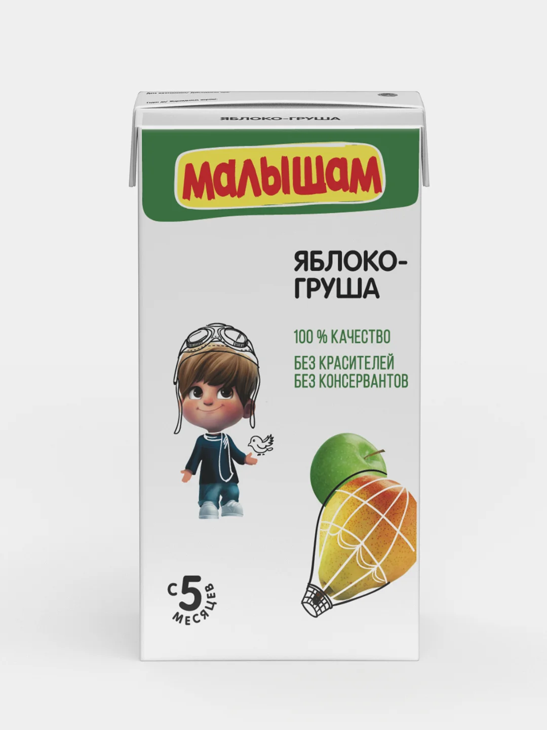 Нектар "Малышам", яблоко, груша, с 5 месяцев,  0,125 л, 18 штук