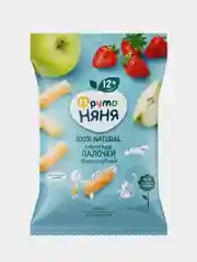 Кукурузные палочки детские ФрутоНяня, с 1 года, с яблоком и клубникой, 20 г
