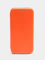 Оранжевый чехол-книжка на Xiaomi Mi 5C, из экокожи, с карманом для карт