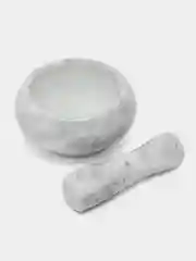 Серый ступка с пестиком, мрамор, 9 x 4,5 см