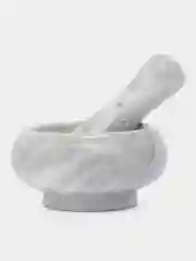 Серый ступка с пестиком, мрамор, 9 x 4,5 см