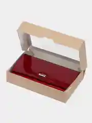 Бордовый кошелек женский, многофункциональный, 19 х 9 х 3 см