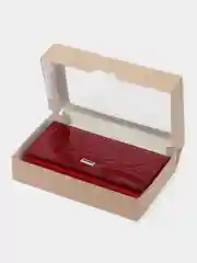 Вишнёвый кошелек женский, многофункциональный, 19 х 9 х 3 см