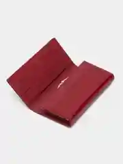 Тёмно-бордовый кошелек женский, многофункциональный, 19 х 9 х 3 см
