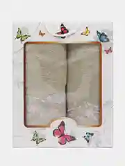Кораллово-розовый набор полотенец, 2 в 1