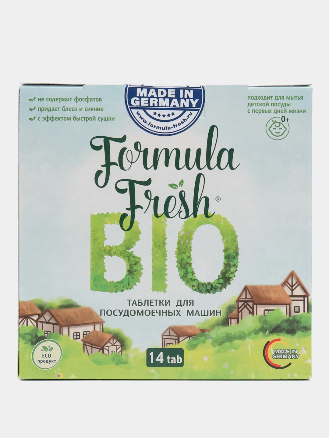 Таблетки для посудомоечных машин Bio Formula Fresh  All in 1 бесфоcфатные   14 шт