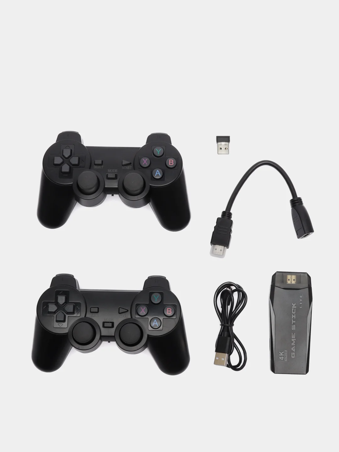 Портативная игровая приставка Game Stick Lite, 64 Gb, 10000 игр, 2 геймпада