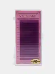 Пурпурный ресницы для наращивания Nagaraku MIX (Нагараку) Изгиб C, D, B, J, N, L, DD, LC,LD, черные, цветные