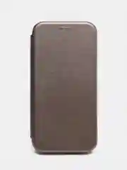 Серый чехол-книжка iPhone 5, 5S, SE, 6, 6S, 7, 8, SE, X, XS, XR, 11, 12, 13, Pro, Max, Mini