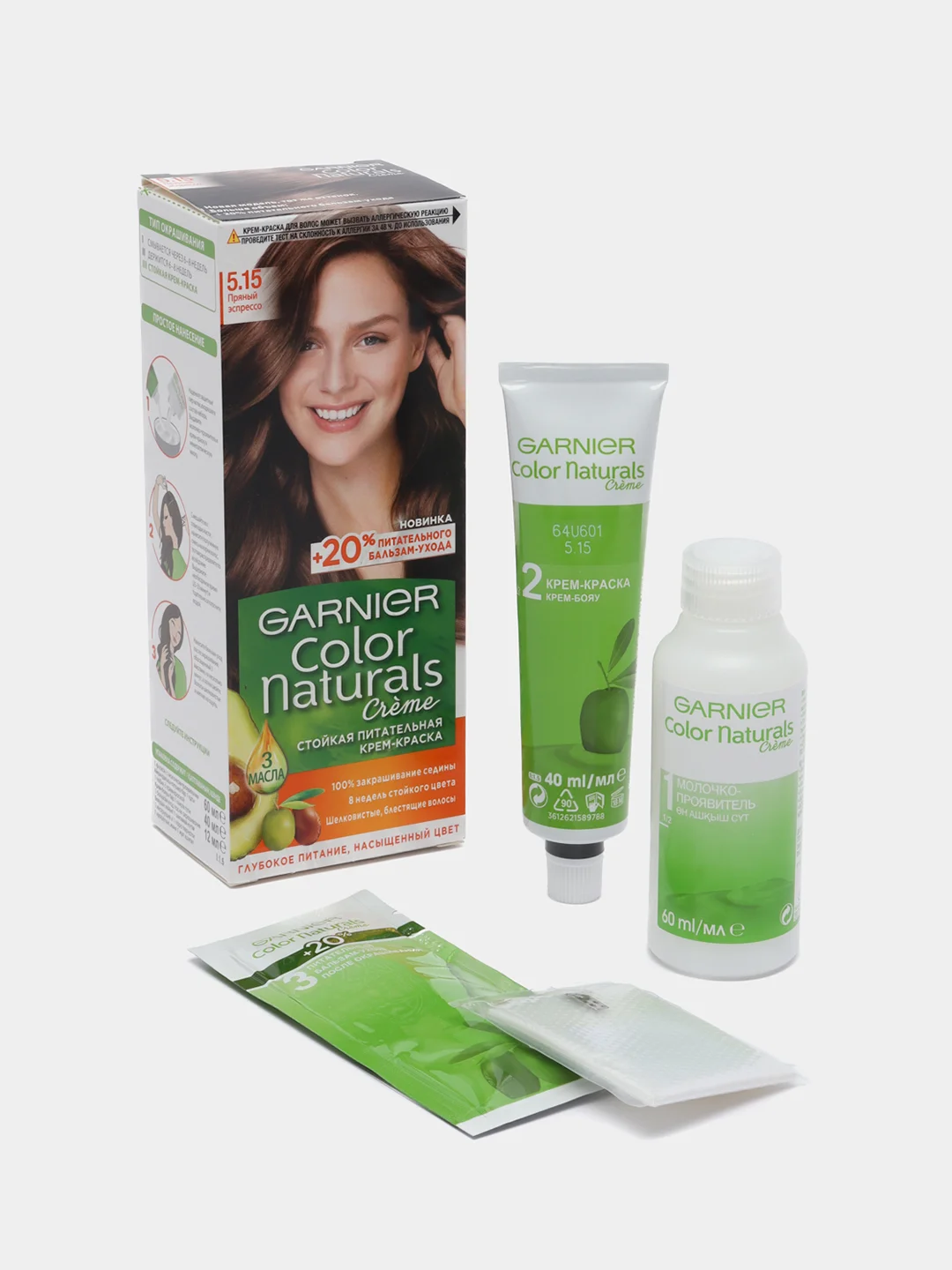 Garnier питательная крем-краска для волос "Color Naturals", 5.15, Пряный эспрессо, 110 мл